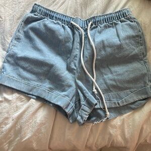 Drawstring Jean Short